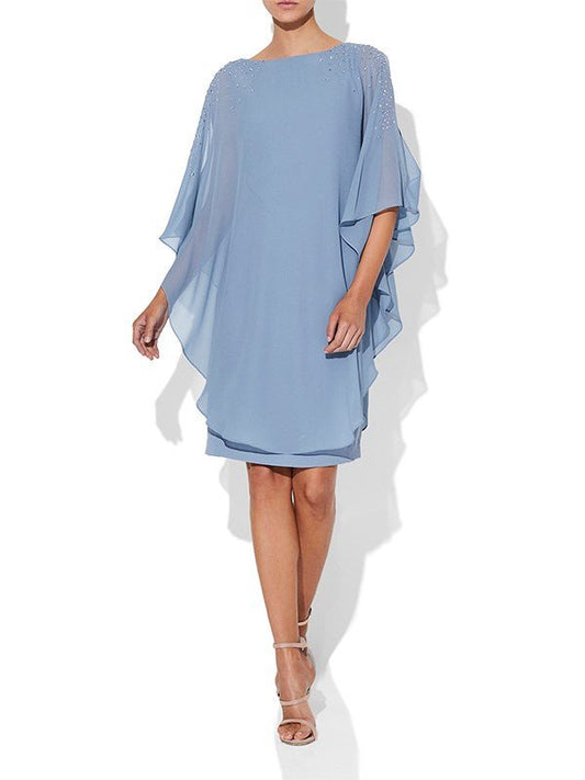 Trixie Sky Blue Chiffon Dress by Montique