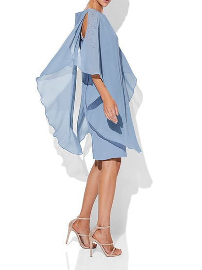 Trixie Sky Blue Chiffon Dress by Montique