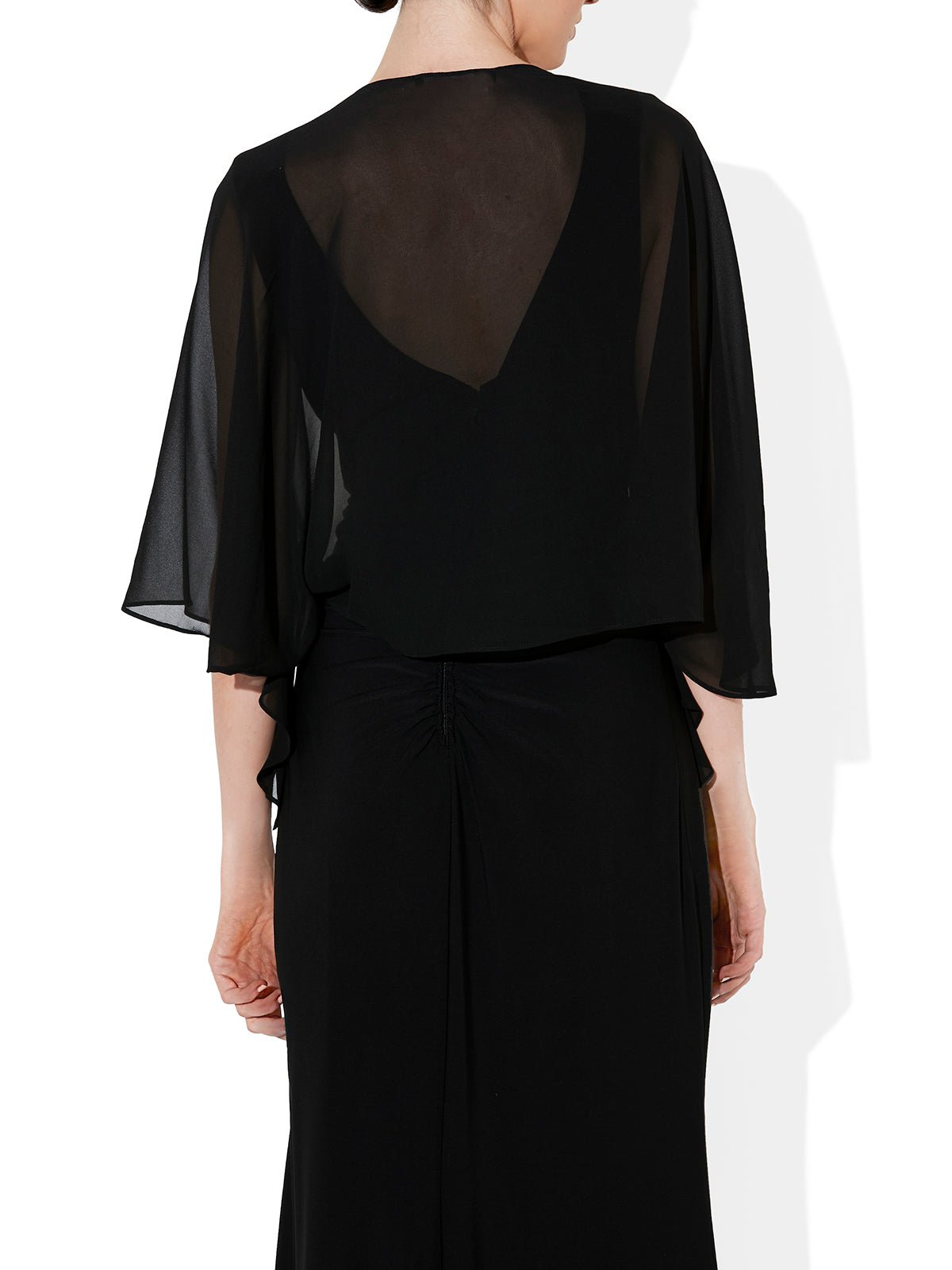 Twiggy Black Chiffon Wrap by Montique