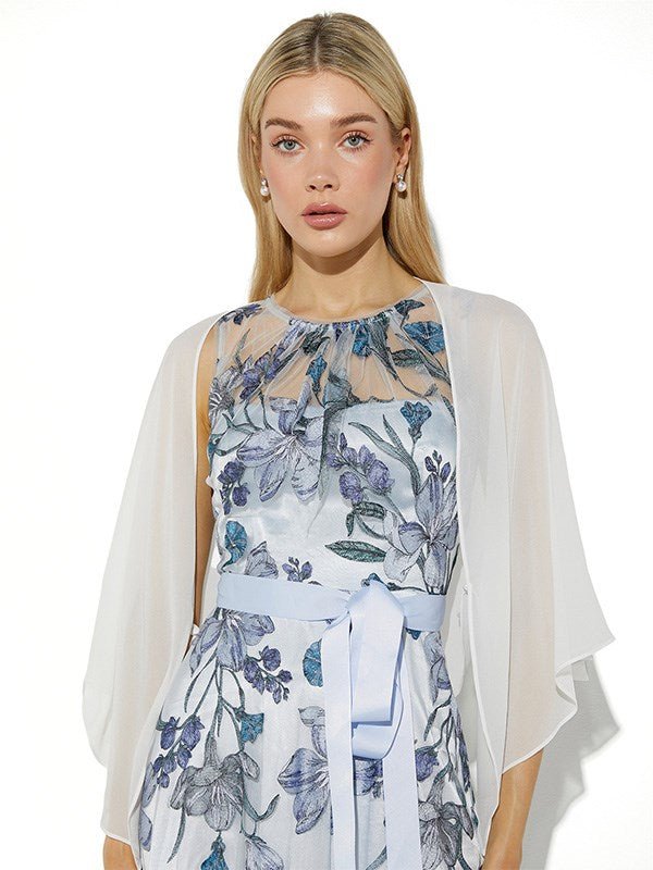 Twiggy Ivory Chiffon Wrap by Montique