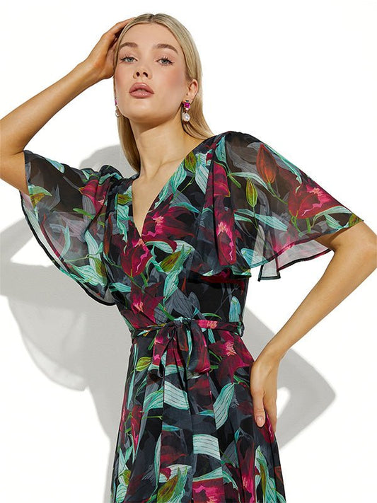 Yasmin Tropical Print Dress by Montique