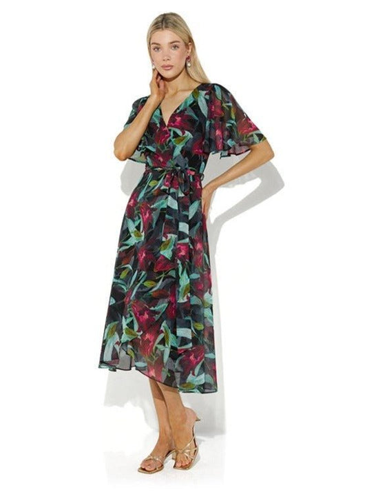 Yasmin Tropical Print Dress by Montique